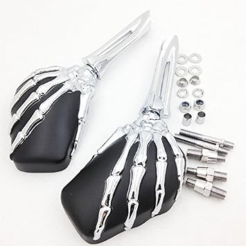 XKH- Motorcycle Talon Skull Skeleton Hand Mirror Compatible with Suzuki Gsxr Gsx R 600 750 1000 Hayabusa Cruiser [B00Y5N5ER2]