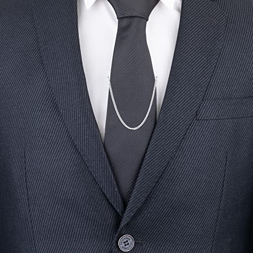 2pcs Set Men's Tie Chain Necktie Tie Clips Link Chain Gift Box3