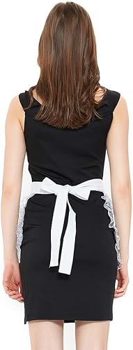 Miniatura 3 de TOPTIE Delantal de cintura con bolsillo, medio delantal de Navidad para mujer, ideal para cocinar jardinería