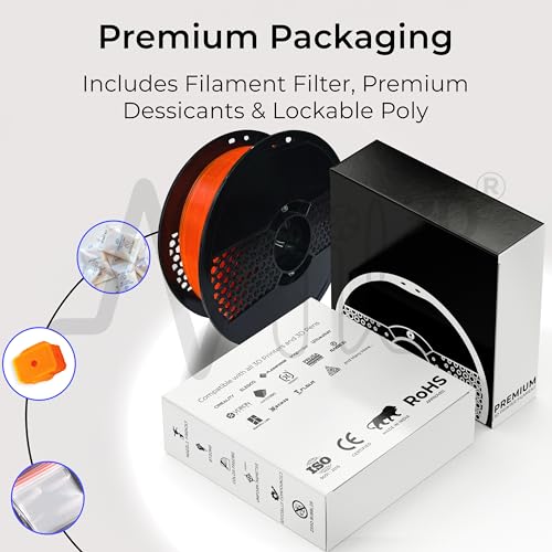 Image of NFIL3D Premium HS PLA+ Clear Orange - 3D Printing Filament | Compatible with All 3D Printers | 1.75mm | 1Kg Nett Weight