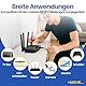 OXZEEWEE 2er-Pack 1-auf-4-Wege-DC-Stromverteilerkabel, 1 Buchse auf 4 Stecker, schwarzer DC-Stromausgang, Y-Adapterkabel mit Hohlstecker 5,5 mm x 2,1 mm für CCTV-Kameras, LED-Lichtstreifen und mehr