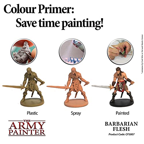 The Army Painter Color Primer, Barbarian Flesh Bundle With Wolf Grey, And Skeleton Bone, 400 Ml, 13.5 Oz - Acrylic Spray Undercoat For Miniature Painting #TOP3