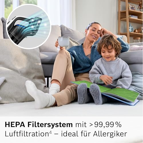 Bosch Akku-Staubsauger Unlimited 10 BTS1042WAC, kabellos, MicroClean Technology, TFT-Display, Staubkomprimierung, HEPA-Filtersystem… – Ansicht 6