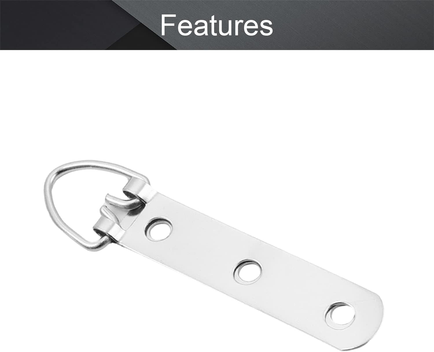 MroMax 100PCS Ring Picture Frame Buckle 3.62" x 0.59"Silver Tone Assortment Kit for Home Decoration Picture Frames Photo Hanging Solutions