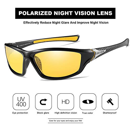 Sports Polarized Sunglasses For Men Cycling Driving Fishing 100% Uv Protection #TOP1