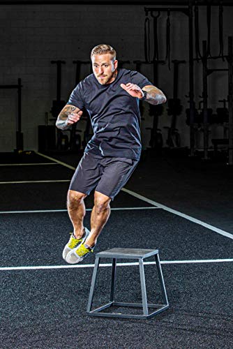 RAGE Fitness Steel Plyo Box, (12 INCH, 18 INCH, 24 INCH, 30 INCH - SOLD INDIVIDUALLY), Plyometric Platform Box, Box Jump Training, Step Box, Agility And Stamina Training, No Slip, Jump Box