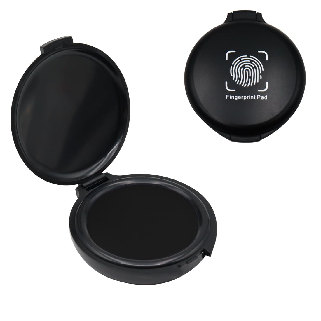 LICQIC Thumbprint Ink Pad, Fingerprint Ink Pad, Fingerprint Kit for Identification Security ID Fingerprint Cards Law Enforcement Fingerprint Stamp Ink Pad (Black)