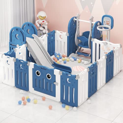 Buy BTM 16 Panel Baby Playpen,Foldable Play Yard Fence for Baby
