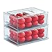 YekouMax Rangement Frigo,Boîte de Rangement Alimentaire Transparente Empilable, Boîte de Rangement Pour Réfrigérateur, Cuisine, Salle de Bain, Garde-manger, Armoire (2 pièces,30 x 20,6 x 11,5 cm)