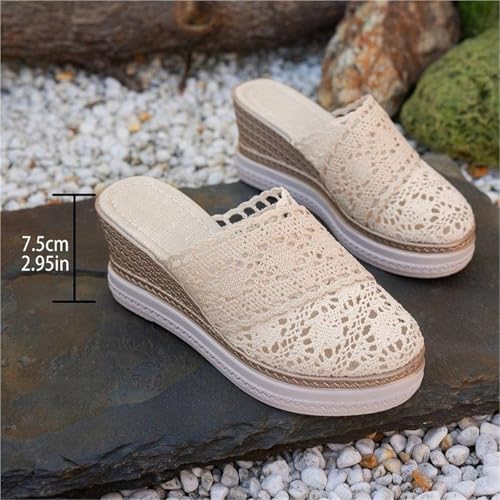 Wedge Heels Slippers For Women Breathable Platform Sandals Woman Lightweight Wedge4