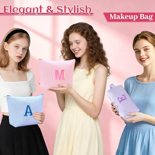 YILANCOL Personalized Initial Makeup Bag