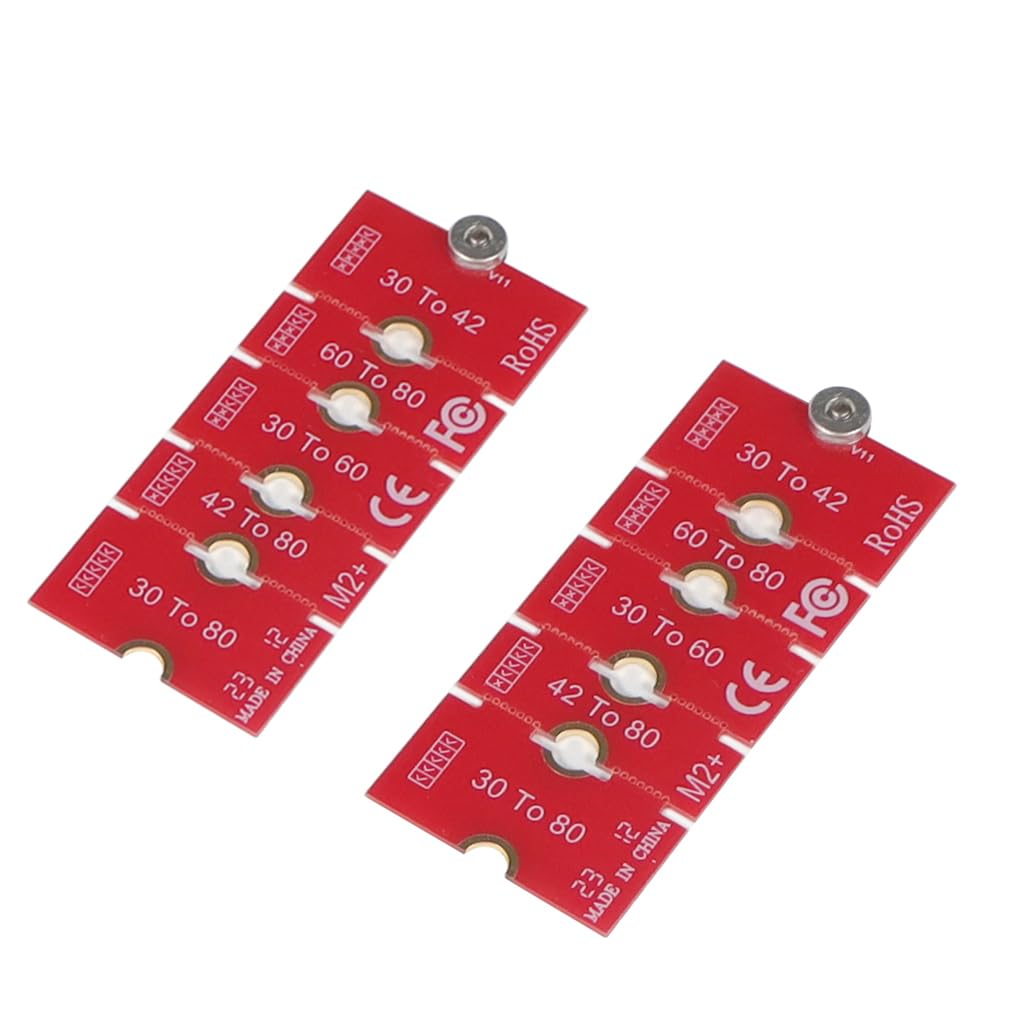JMT NGFF NVME M2 M2PLUS 2230 auf 2280 Adapterkarte 2230, 2242, 2260, 2280, erweiterte Übertragung, lange Größenänderung für M.2 U.2 M3 M.3 SSD (2 Stück)