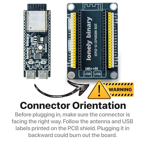 Image of Lonely Binary ESP32-S3 N16R8 2.54mm Expansion Board for Arduino IDE | 16MB Flash, 8MB PSRAM, 240MHz; WiFi + BT 5.0 LE; dual USB-C 5V, VIN 5-12V; 2.54mm GPIO breakout, male /female; MicroPython