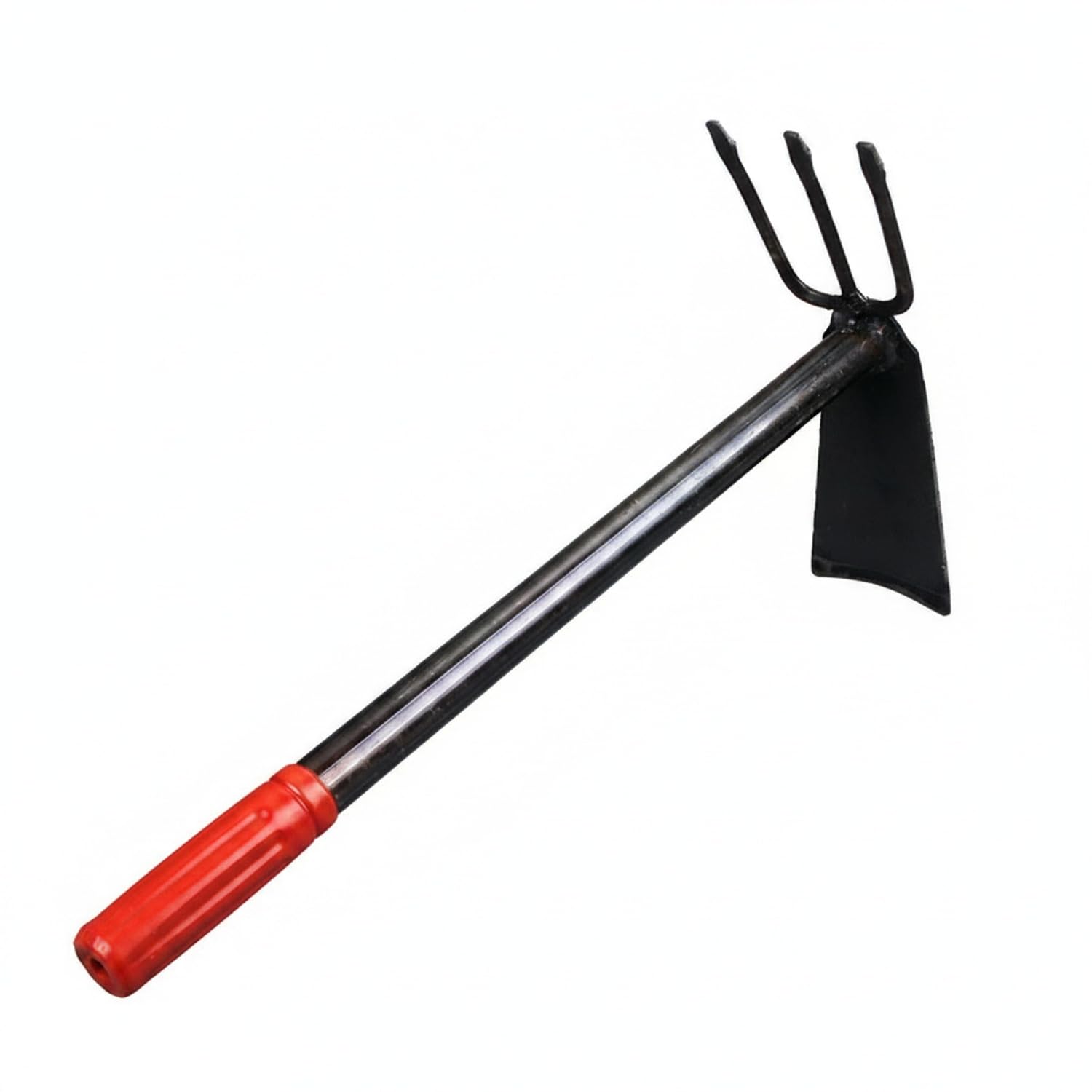 SOHNVWTGD Manganese Steel Garden Hoe and Rake Tool, Dual-Head Hand Cultivator with Wood Handle for Soil Loosening, Cultivating, and Raised Bed Gardening