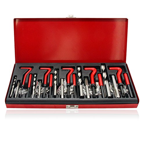 Raomdityat 131 Pcs Professional Damaged Thread Repair Kit Tool Automotive M5-M12 Helicoil #TOP24