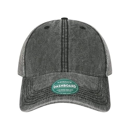 Joe's USA | Legacy DTA Dashboard Trucker Cap Adjustable Snapback - OSFM - 3 Pack - Black/Grey