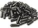 Jocon SF9000 PVC Flexible Vinyl Round End Caps Shelf Organizer Tip Caps Wire Thread Protector Cover (Inner Dia 5mm, Black)