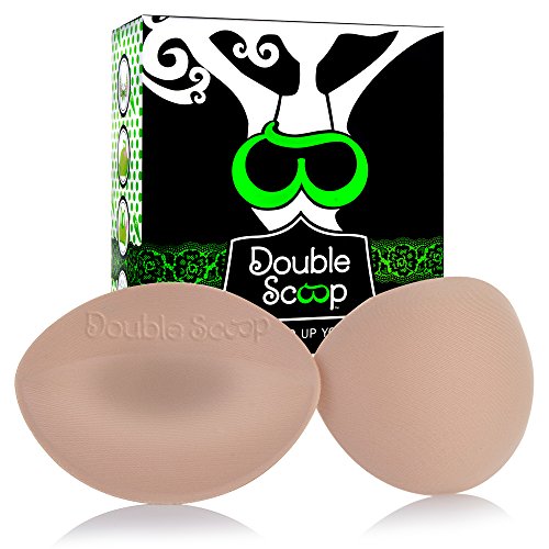 Push Up Bra Pads Inserts Breast Enhancers in Fun Sexy Colors with Double-Sided Tape, Sweet Peaches (Nude) - A/B Cup…