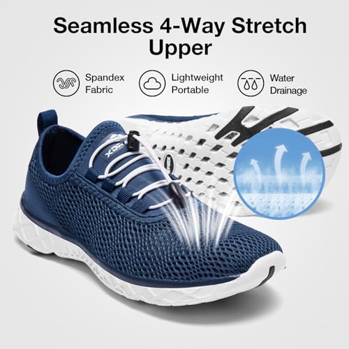 Image of ALEADER Men's Stylish Water Shoes, Quick-Dry Xdrain Water Sneakers, Lightweight & Comfort Footed