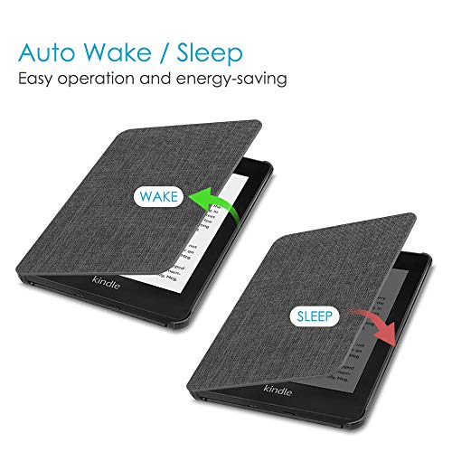 Image of Fintie Slimshell Case for 6 inch Kindle Paperwhite (10th Generation, 2018 Release) - Premium Lightweight PU Leather Cover with Auto Sleep /Wake for Amazon Kindle Paperwhite E-Reader, Charcoal