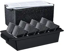 Clear Ice Cube Maker Máquina de Bolas de Gelo Cristalinas, Rende 8 Quadrados de Cubos de Gelo Sem Bolhas, Adequado para Cubos de Gelo de Whisky