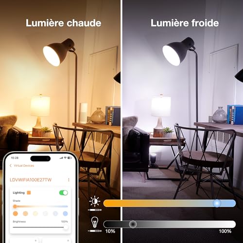 OSRAM SMART+ MATTER Classic shapes Tunable in A Form LED Lampe Matt ex 1055 lm Lichtfarbe variabel - vue 5