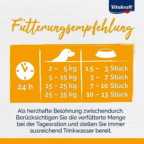 Vitakraft Noshies, Hundeleckerlie, mit hochwertigem Truthahnfleisch, ideal zum Verwöhnen, Vitamine für Haut und Fell (1x 90g) (Packung mit 2)