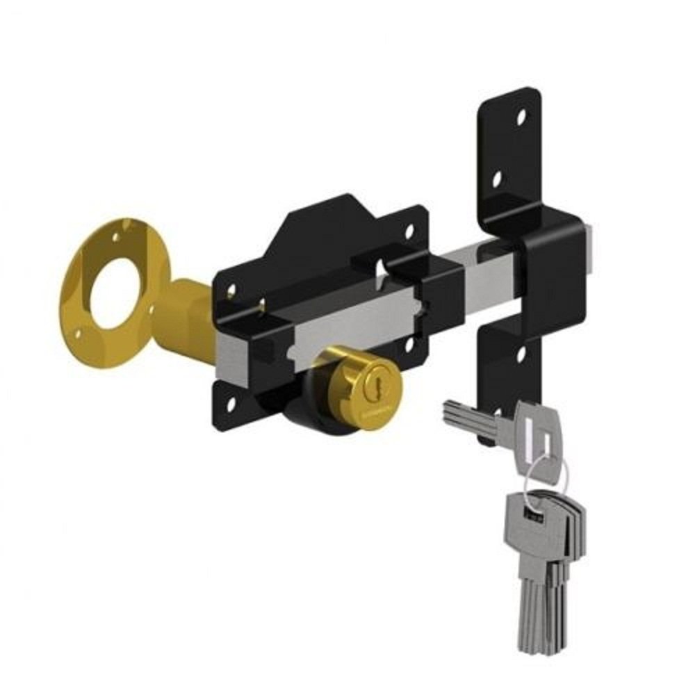 Buy 2" Long Throw Gate Lock 50mm Barrel Single Locking 5 Keys Stainless