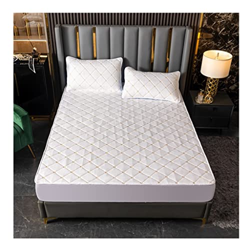 Genérico materasso Colchón Grueso de algodón Puro Funda Protectora Antideslizante para Las Cuatro Estaciones Ropa de Cama de Calidad de Hotel Star sábanas 100% lujosas de 80 Hilos Que se estiran hast