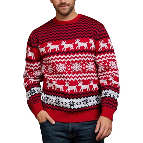 Ugly Christmas Sweater for Men Women Funny Santa Claus Xmas Knitted Pullover Unisex Crew Neck Couple Sweater2
