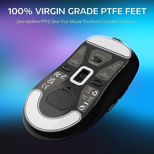 Image of ATTACK SHARK X3 Lightweight Wireless Gaming Mouse with Tri-Mode 2.4G /USB-C Wired /Bluetooth,Up to 26K DPI, PAW3395 Optical Sensor,Kailh GM8.0 Switch,5 programmable Buttons for PC /Laptop /Win /Mac(Black)