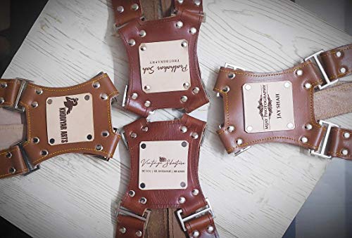 Image of Golden Arrow Leather Camera Strap Belt with Personalised Logo - The Warrior (Tan)