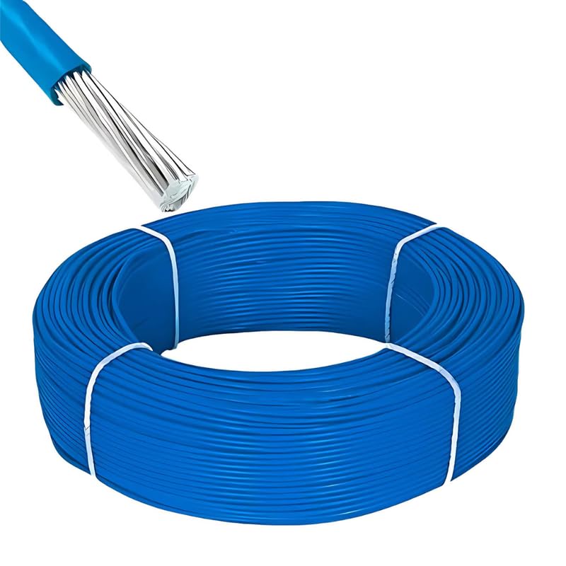 Lapras 𝟏𝟓 𝐘𝐞𝐚𝐫𝐬 𝐖𝐚𝐫𝐫𝐚𝐧𝐭𝐲 10mm Single Core Aluminium Wire Cable – Flexible Cable for Home & Industrial Installations, High Conductivity Wire Up to 1500W Power Loads (Blue) - (10 Meter)-image-45