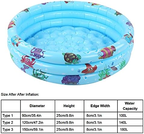 cersalt Mały basen z pompką, basen dla dzieci do użytku wewnątrz / na zewnątrz (120 cm)