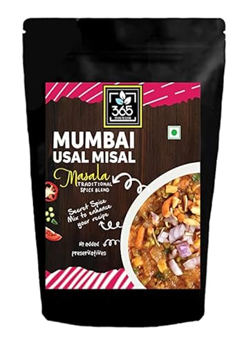 Veena 365 Store to Door Indian Spice – Mumbai Usal Misal Masala, 250 gm | Homemade Powdered | for Healthy Cooking