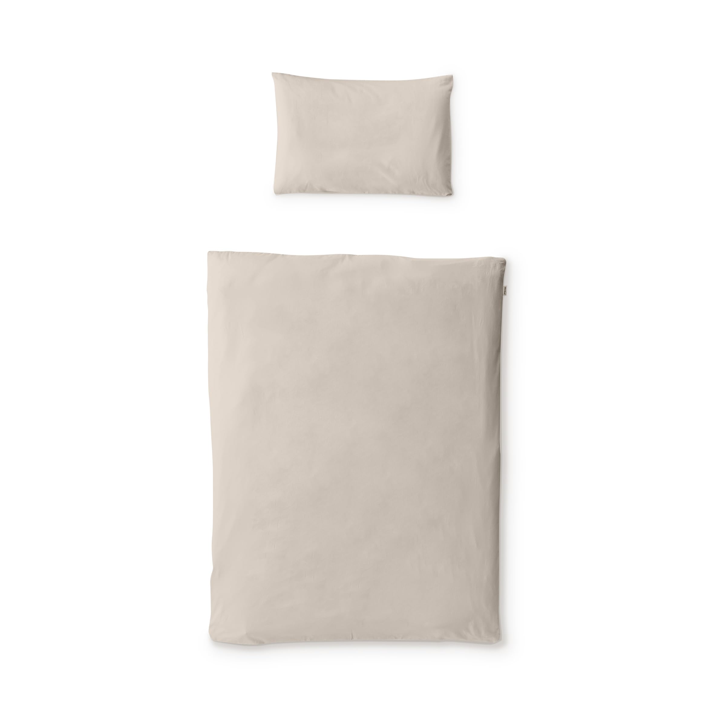 Ehrenkind® Bettwäsche-Set Renforcé | 100% Bio-Baumwolle | Standard 100 by Oeko-TEX | 100x135cm + 40x60cm Beige | Bettwäsche 135x100