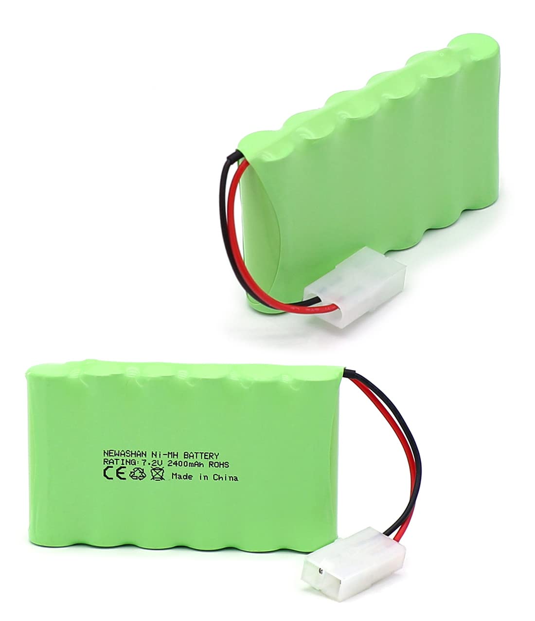 7,2V 2400mAh Batterie pour RC Voiture électrique Monster Truck USB Câble | Pour Camion Construction Benne Blindé, Radiocommandé, Fiche KET Tamiya, Rechargeable, Câble Chargeur USB inclus