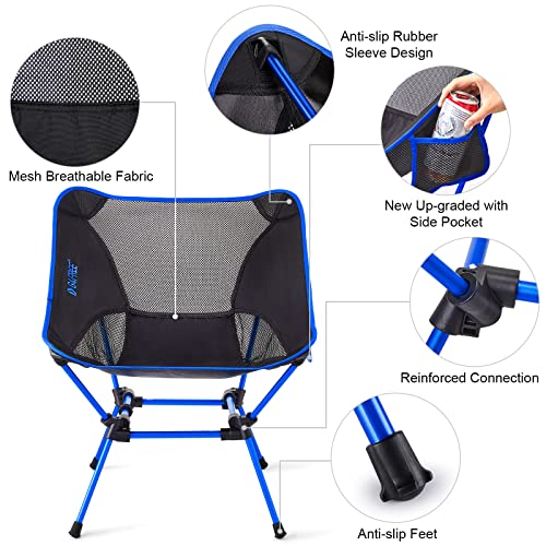 G4Free-Folding-Camping-Chairs-Ultralight-Compact-Backpacking-Folding-Chairs-Lawn-Chairs-Heavy-Duty-330lbs-with-Side-Pockets-Packable-for-Outdoor-Camp-Travel-Beach-Picnic-Gardening-Travel-Hiking