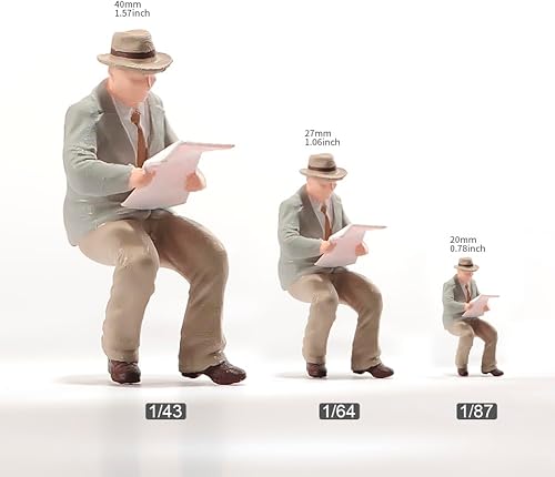 Miniatura 2 de Figura de miniatura a escala 143, pintada a mano, figuras de diorama de resina, figura de acción para automóviles, vehículos, paisajes, accesorios