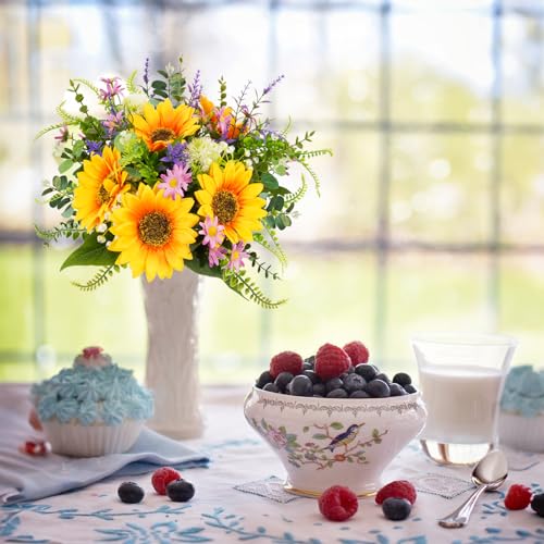HUAESIN-Artificial-Flowers-Faux-Sunflower-Bouquets-Spring-Fake-Wildflowers-Summer-Silk-Sunflowers-Floral-Arrangements-for-Home-Kitchen-Office-Table-Centerpieces-Wedding-Party-Cemetery-Flowers HUAESIN Artificial Flowers Faux Sunflower Bouquets Spring Fake Wildflowers Summer Silk Sunflowers Floral Arrangements for Home Kitchen Office Table Centerpieces Wedding Party Cemetery Flowers