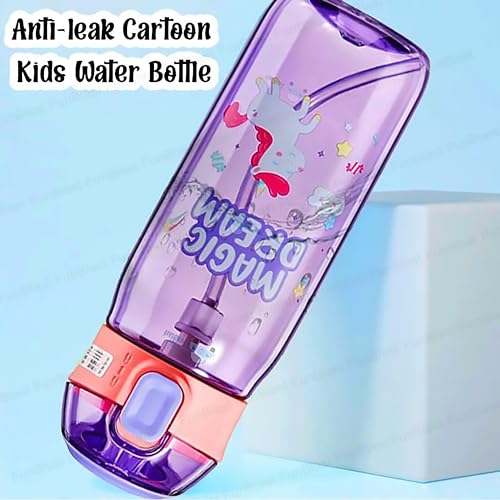 Image of FunBlast Cute Water Bottle with Sipper, Water Bottle for kids, Sipper Bottle for Kids - Anti-leak Cartoon Kids Water Bottle for Kid (630 ML) (Unicorn)