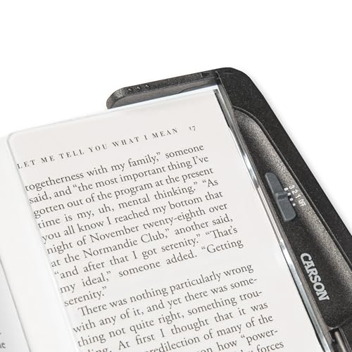 Luz LED para libros Carson PageGlow PG-10R recargable con marcapáginas 2