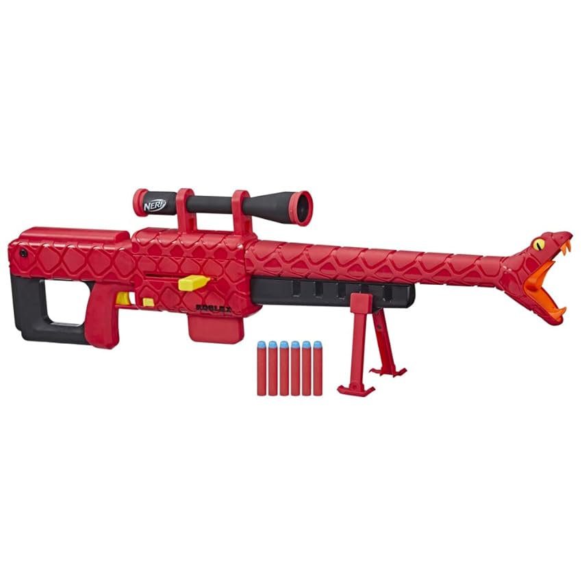 Nerf Hasbro Roblox Zombie Attack, Blaster Lancia Dardi Viper Strike, Con Codice Per Esclusivo Articolo Virtuale, Caricatore, 6 Dardi Elite, Multicolore