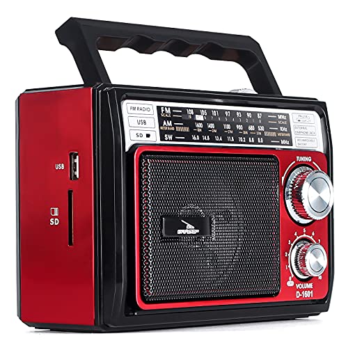 Radio de Som Retro D-1601 (Vermelho)