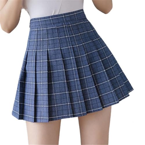 Women's Elastic Waist Wool Pleated Skirt High Waisted Slim4
