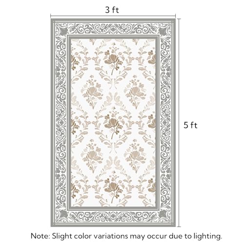Tapete Decorativo SOULFUL 3x5 ft Medium Pile Boho Floral miniatura 2