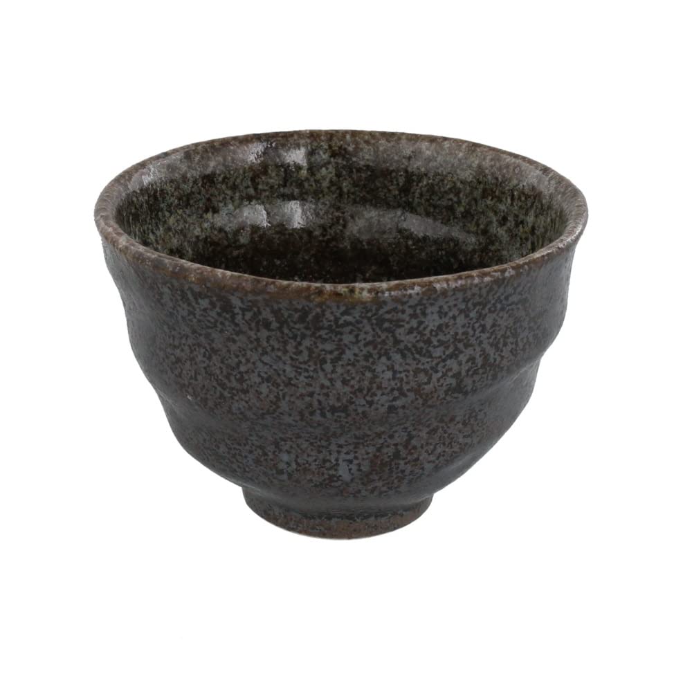 ☆茶3 亀井龍泉(名工) 黒茶碗 直径11㎝ 東な6-0723①