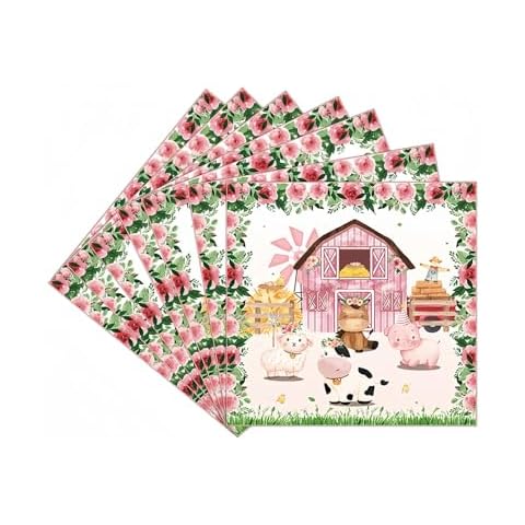 20 Farm Animal Birthday Napkins by yayafunfun Cover