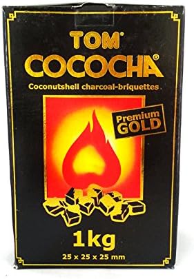 Tom Cococha 2 x 1kg Carbón Natural Gold para Shisha o Cachimba (2 kg)
