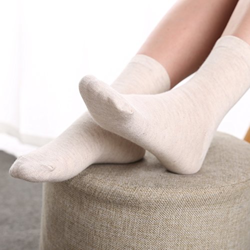 Image of K-LORRA Cotton Crew Socks For Women and Men 6 Pack | Travel Pack,Casual and Dress,Less Pressure,Holding Up Well,Colorfast,Skin Friendly